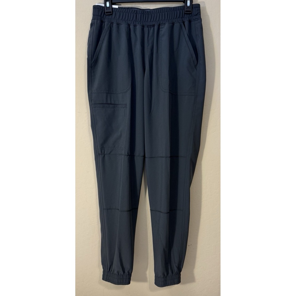ScrubStar Jogger Women Small S Pull-On Pants Pockets Yoga Waistband Gray NEW